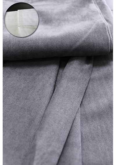 Süper Tekstil Sedef Fon Perde Koyu Gri 140 x 170 CM