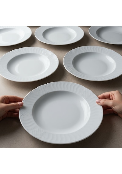 Güral Sembol 6 Parça 22 Cm Çukur Yemek Tabağı 5303590