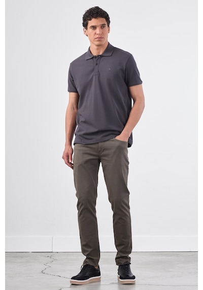Dufy Antrasit Düz Erkek T-shirt - Slim Fit Antrasit