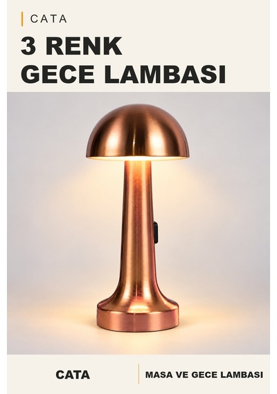 Cata 3 Renk Masa Lambası Altın