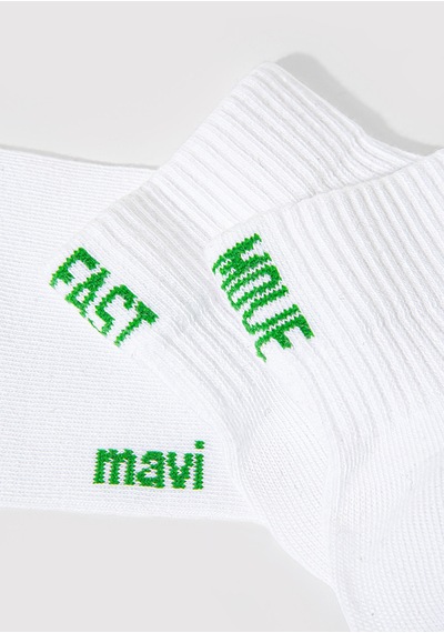 Mavi - Beyaz Soket Çorap 0911605-622 Beyaz