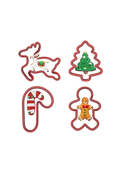 Yılbaşı Noel Kurabiye Kalıbı 4'lü Set-4