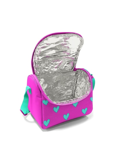 Coral High Kids Neon Pembe Su Yeşili Kalp Desenli Thermo Beslenme Çantası 11806