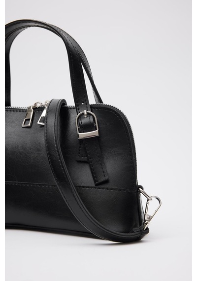 Shule Bags Ribbon Mini Kadın Çapraz Çanta - Siyah