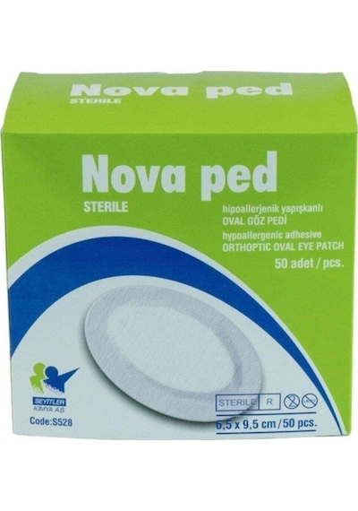 Nova Ped Hipoallerjenik Yapışkanlı Oval Göz Pedi 6,5 X 9,5 Cm 50