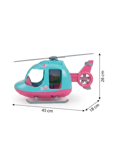 Sally Love To Fly 45 Cm 2 Kişilik Oyuncak Helikopter Hareketli Pervane Ve Direksiyon Mekanizmalı
