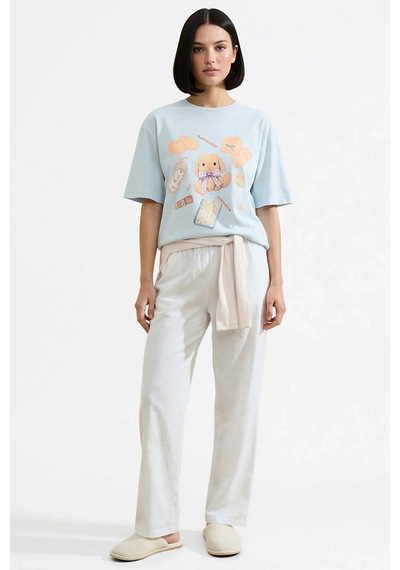 Benerly Kadın Bisiklet Yaka Kısa Kol Regular Kalıp Pijama Takımı Fonksiyo mavi Benerly Kadın Bisiklet Yaka Kısa Kol Regular Kalıp Pijama Takımı Fonksiyo mavi