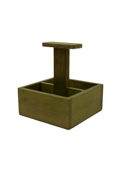 Ahşap Yeşil Sos Kutusu 16x16x7cm Şık Ve Fonksiyonel Tasarım