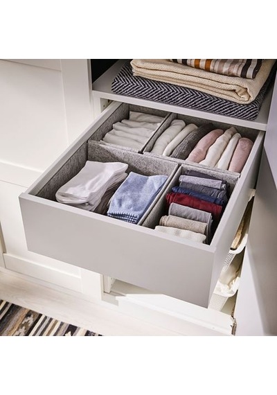Ikea Komplement Kutu Seti, Açık Gri, 25x27x12 Cm, 2 Adet