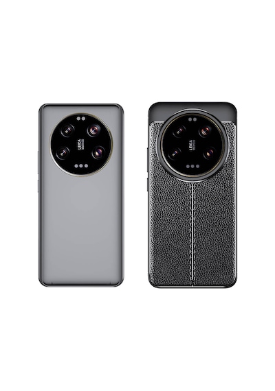 Xiaomi Mi 14 Ultra Kılıf Deri Görünümlü Silikon Kamera Korumalı Üstün Koruma Pazarplus Lacivert