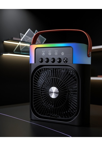 Taşınabilir Mini Klima Nemlendirici Fan Rgb Led Aydınlatmalı