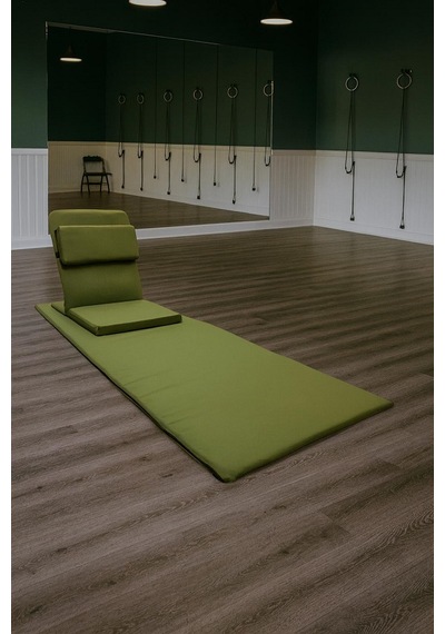 Backjack Meditasyon Sandalyesi Destekli Yer Minderi + 60x180 Kumaş Mat - Backjack 3xl Yeşil