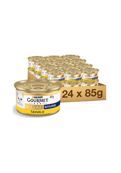 Purina Gourmet Gold Kıyılmış Tavuklu Yetişkin Kedi Konserve Maması 24 x 85 G