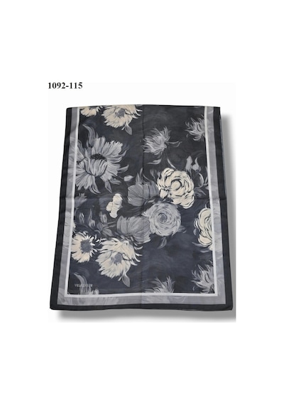 Velscarfs Soft Pamuk Şal Siyah 1092-115 Çok Renkli
