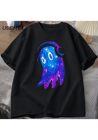 Flood Of Style Undertale Napstablook Müzik Hayalet T Shirt Rahat Pamuk Kısa Kollu Erkekler Sclothes O Boyun Siyah