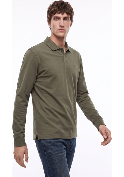 Dockers Haki Erkek Uzun Kollu Polo T-shirt D2620091801 Uzun Kollu T-shirt Polo