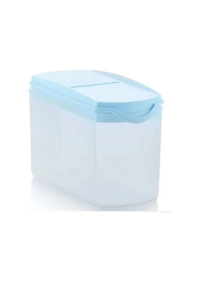 Oval Dizayn 1 Litre Kuru Gıda Ve Bakliyat Saklama Kabı 17x12x8 Cm Mavi - 635060201 Mavi