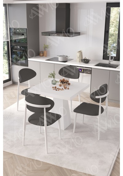 Avvio Melody Beyaz Polo Metal Sandalye 90x90 Kare Yemek Masası Mutfak Masası Masa Sandalye Takımı Avvio Melody Beyaz Polo Metal Sandalye 90x90 Kare Yemek Masası Mutfak Masası Masa Sandalye Takımı