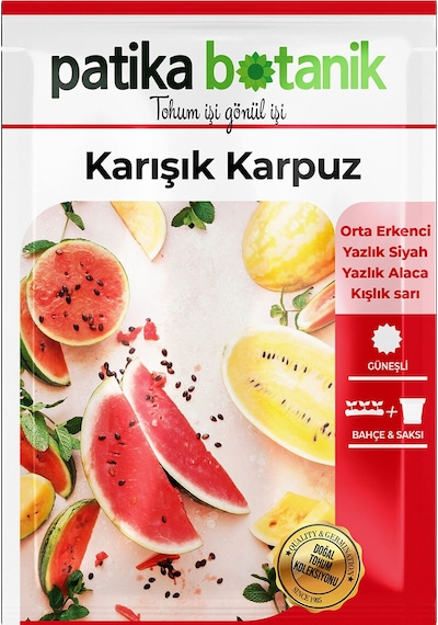 40 Adet Yerli Ata Karışık Karpuz Tohumu Siyah, Alaca, Kışlık Sarı