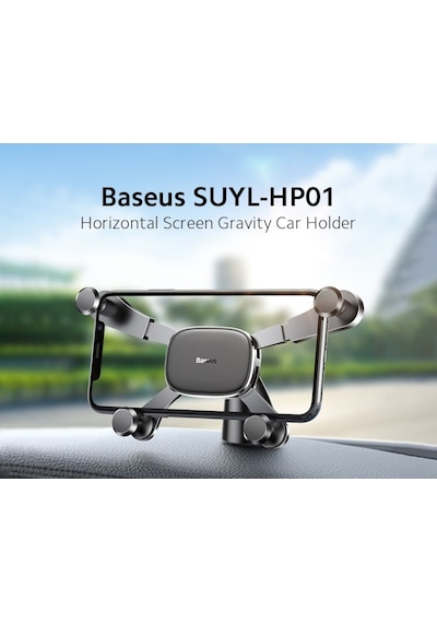 Baseus Horizontal Screen Gravity Araç Telefon Tutucu Yatay