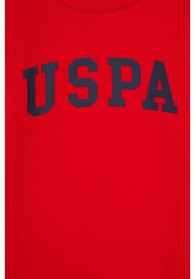 U.S. Polo Assn. Erkek Çocuk Kırmızı Bisiklet Yaka Basic Sweatshirt 50313830-VR171