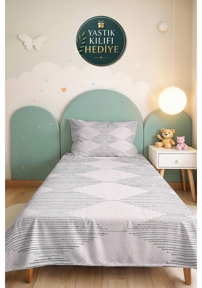 Gri Geometrik Modern Genç Odası Tek Kişilik Pike Takımı - Çizgili 160x220 Cm Kapitone Yatak Örtüsü Kırsal Çayır Derinliği Gri Geometrik Modern Genç Odası Tek Kişilik Pike Takımı - Çizgili 160x220 Cm Kapitone Yatak Örtüsü Kırsal Çayır Derinliği