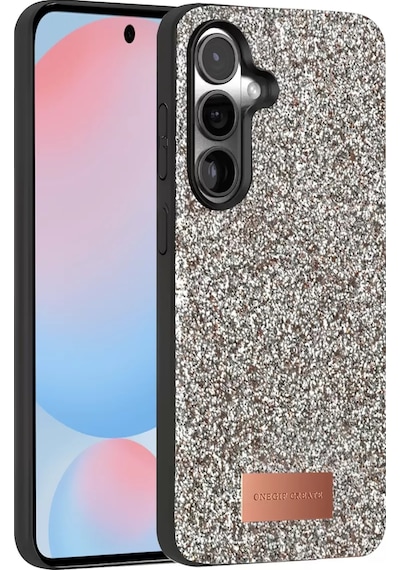 Onegif Samsung Galaxy S24 Fe Bright Simli Kapak - Gümüş