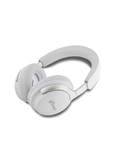 Tr Anc Ve Enc Özellikli Kulak Üstü Bluetooth Kulaklık Guess Lisanslı Metal Yazı Logolu Script Seri Bej