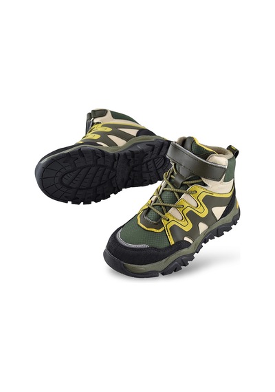 Everest Ortopedik Cırtlı Unisex Çocuk Bot Ayakkabı Çocuk Outdoor Bot Haki
