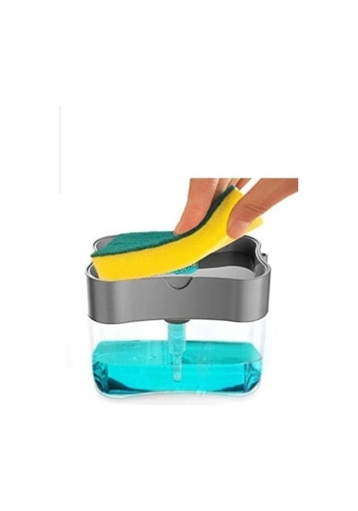 Pompalı Sünger Hazneli Sıvı Deterjanlık 380 Ml