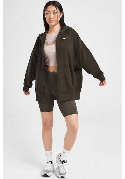 Nike Sportswear Essentials Oversize Fleece Full Zip Hoodie Kadın Oversize Kapüşonlu Sweatshirt Kahverengi Kahverengi Nike Sportswear Essentials Oversize Fleece Full Zip Hoodie Kadın Oversize Kapüşonlu Sweatshirt Kahverengi Kahverengi