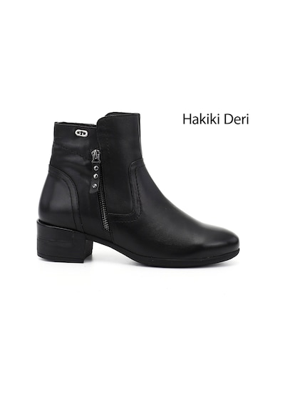 Gönderi(R) Gönderi R Kadın Siyah Fermuarlı Kalın Topuklu Hakiki Deri Bot Gkzb13453437 Siyah