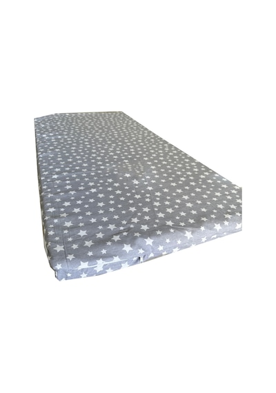 Bebek Yatağı 60x120x6 Cm Vip Oyun Parkı Sünger Yatak-gri Yıldız
