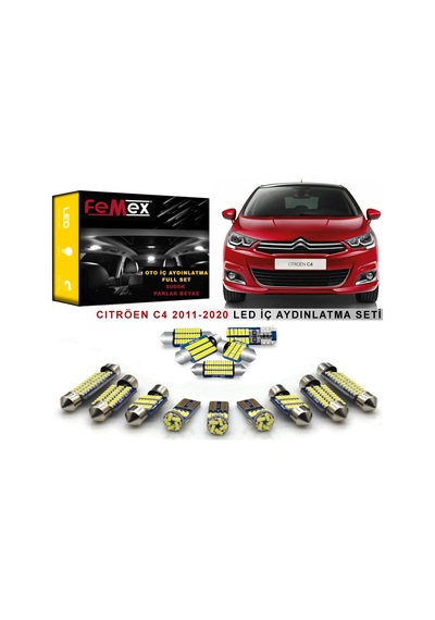 Citröen C4 (2011-2020) LED İç Aydınlatma Ampul Seti FEMEX Parlak