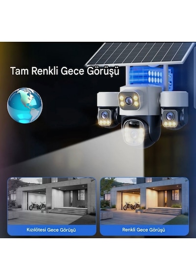 Inox Digital X14 4g E-simli 4 Kameralı Güneş Enerjili Güvenlik Kamerası