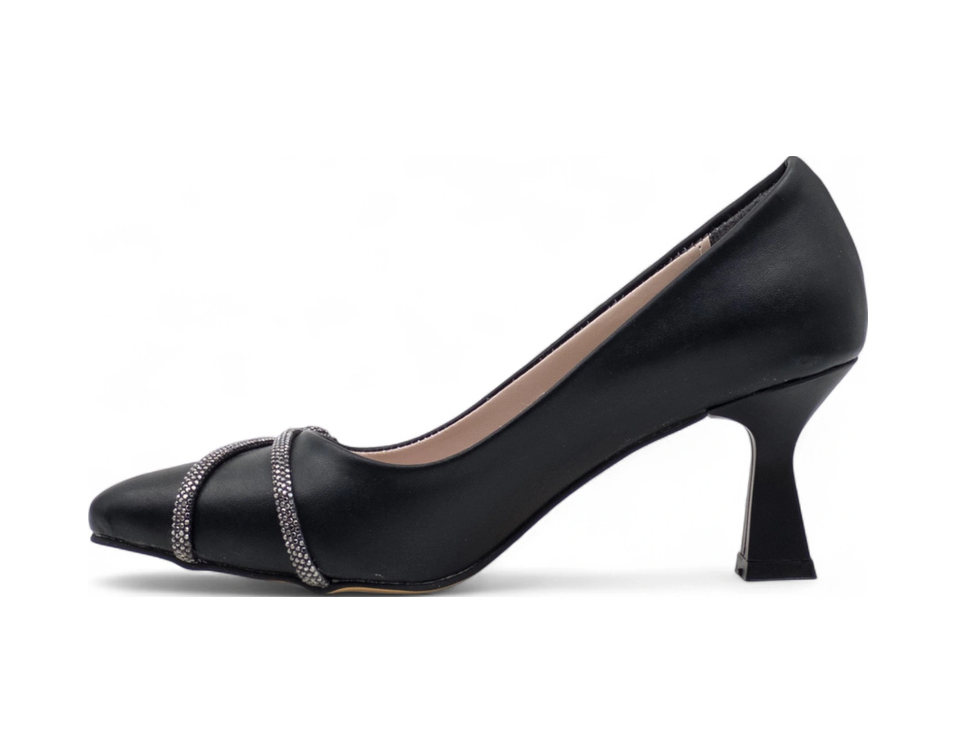 Bilener 0803 Taşlı Kadın Stiletto Siyah