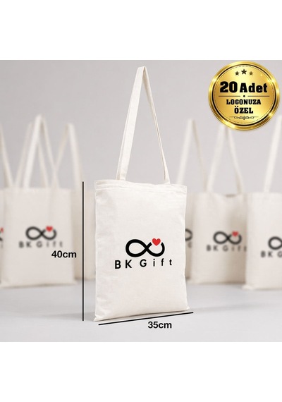Logonuza Özel 20 Adet Fermuarlı Ham Bez Çanta 35x40cm Promosyon Logo Baskılı Ham Bez Çanta Ham Renk
