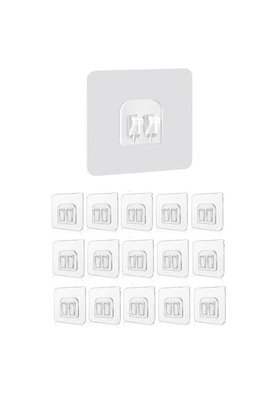 Smartizi 15'li Çiftli Banyo Köşe Rafı Yedek Sticker 60x60mm - 15 Parça Dev Avantaj Paketi Güçlü Kanca Seti