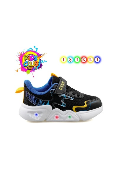 Cool Zeta Ortopedik Işıklı Çocuk Spor Ayakkabı Siyah