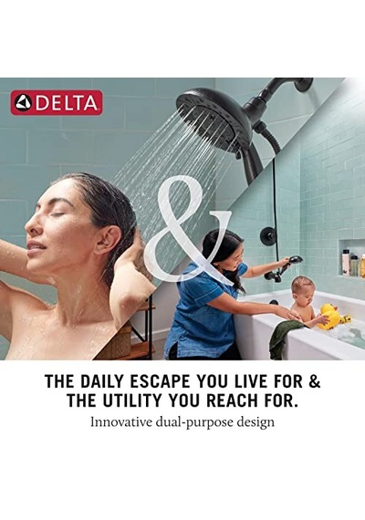 Engage Hydroenergetix 8-spray 5 Inç. Tek Duvara Monte Sabit Ayarlanabilir Duş Başlığı Krom Mat Siyah Çok Renkli
