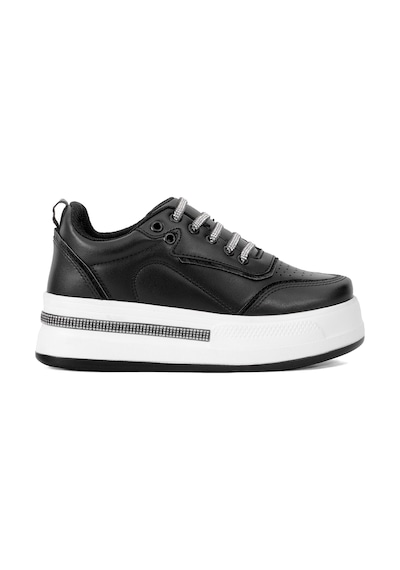 Elit Ysflt319c Kadın Klasik Sneaker Siyah - Beyaz Siyah - Beyaz