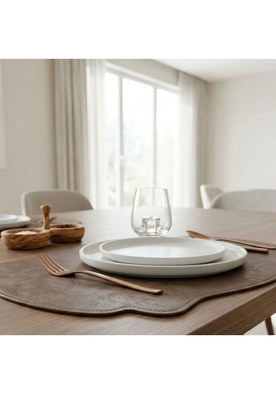 2 Adet Çift Yüz Kenar Dikişli Vizon Deri Amerikan Servis As00120-33x44 Cm Supla