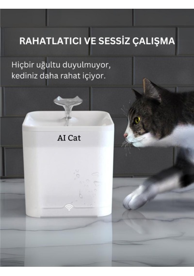 Aıcat Akıllı Kedi Köpek Su Şelalesi Su Pınarı Su Sebili Wifi Destekli