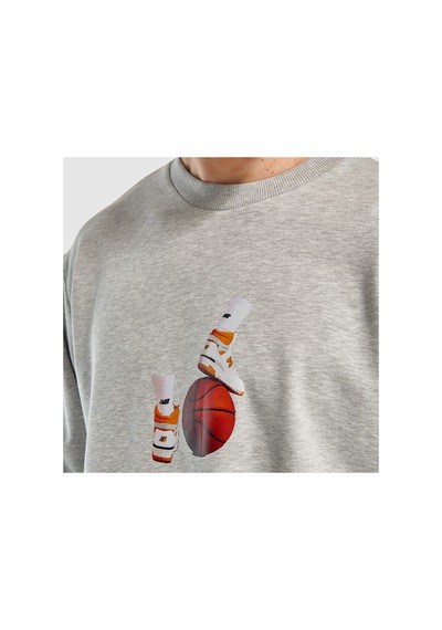 New Balance Mnc3411 Gri Erkek Sweatshirt Gri