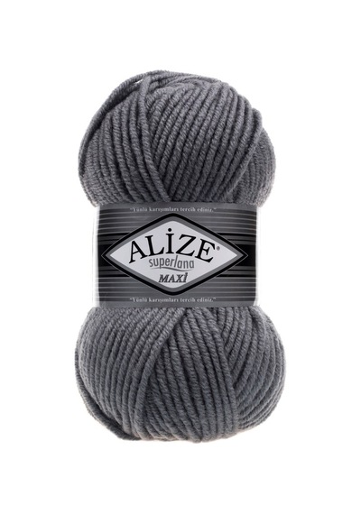 Alize Süperlana Maxi 87 Kömür Gri Iplik