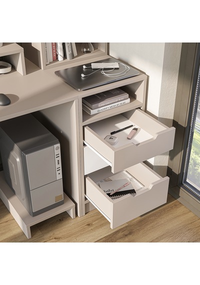 Mode 3 Çekmeceli Kesonlu Çalışma Masası , Raflı Monitör Standlı Çalışma Ofis Masası , Bilgisayar Masası , 2 Adet Raflı Çalışma Masası Kumtaşı Mode 3 Çekmeceli Kesonlu Çalışma Masası , Raflı Monitör Standlı Çalışma Ofis Masası , Bilgisayar Masası , 2 Adet Raflı Çalışma Masası Kumtaşı