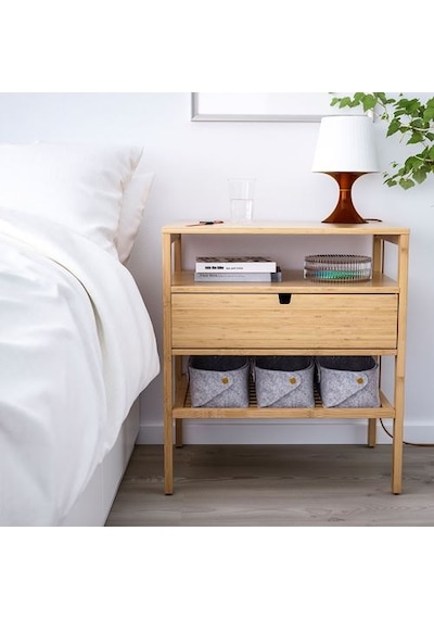 Ikea Nordkısa Komodin, Bambu, 60x40 Cm Ikea Nordkısa Komodin, Bambu, 60x40 Cm