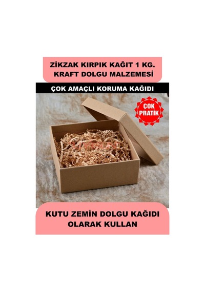 1 Kg. Z Zigzag Kırpık Kağıt, Hediye Kutusu Süsleme Kağıdı, Kutu Zemin Dolgu Kağıdı, Kargo Dolgu Kağıdı