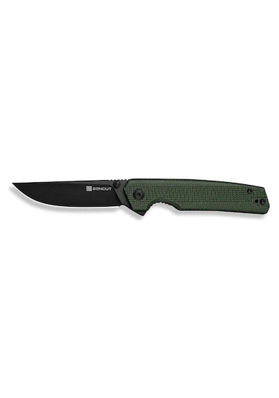 Sencut Stria Milled Green Canvas Micarta Handle Black D2 Blade Çakı Yeşil
