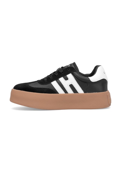 Lufian 121230050 Mira Kadın Hakiki Deri Klasik Sneaker Siyah Siyah